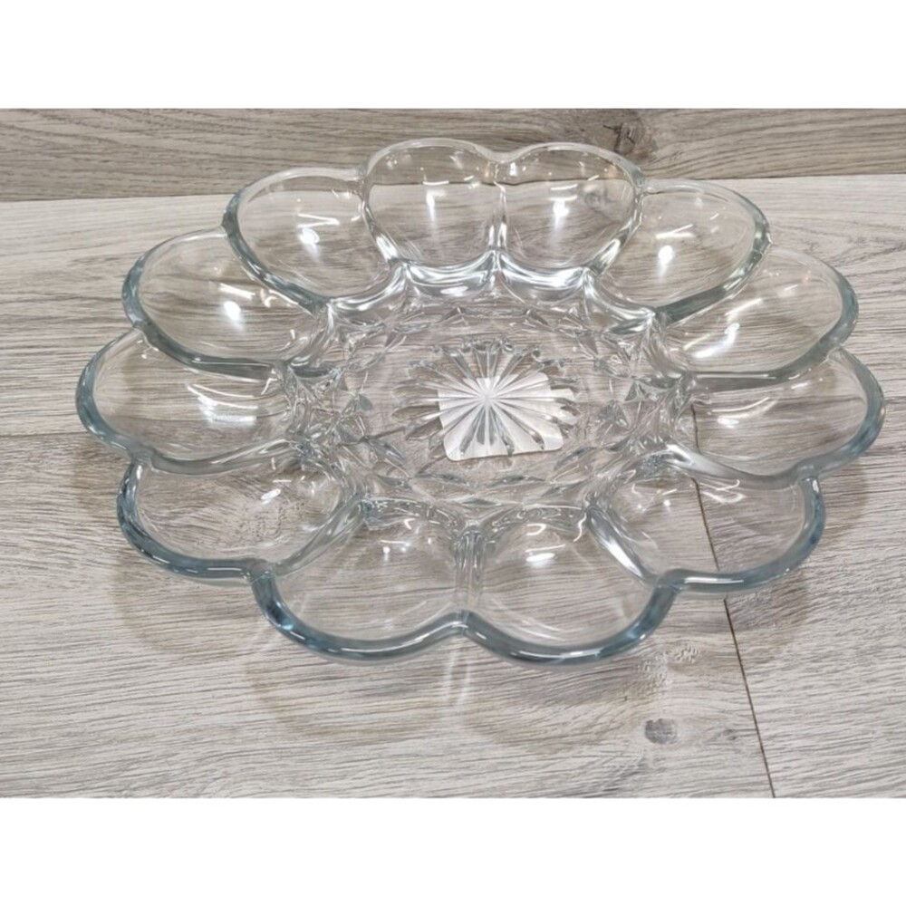 Anchor Hocking Round 10" Deviled Egg Plate Brand New Made In USA